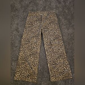 American Eagle Outfitters Animal Print Pants Wide Leg